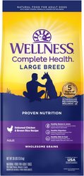 Wellness Large Breed Complete Health Adult Deboned Chicken & Brown Rice Recipe Dry Dog Food + Chicken Stew with Peas & Carrots Grain-Free Canned Food slide 2 of 9
