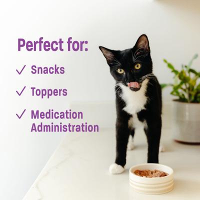 Show full view: Wellness Lickable Treats Duck Recipe Cat Treats, 0.4-oz pouch, pack of 6 slide 7 of 11