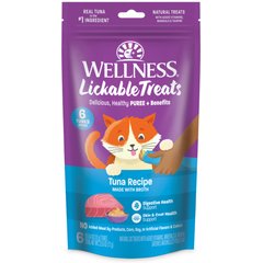 Wellness Lickable Treats Tuna Recipe Cat Treats, 0.4-oz pouch, pack of 6