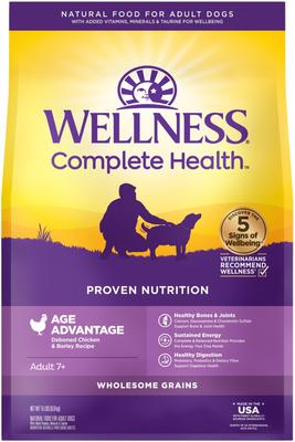 Show full view: Wellness Move Hip & Joint Support Chicken Flavor Chew Supplements + Complete Health Senior Deboned Chicken & Barley Recipe Dry Dog Food slide 6 of 9