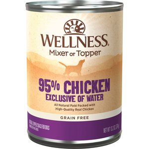 Wellness Ninety-Five Percent Chicken Grain-Free Natural Canned Dog Food, 13.2-oz, case of 12