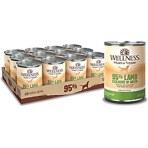 Wellness Ninety-Five Percent Lamb Grain-Free Canned Dog Food, 13.2-oz, case of 12