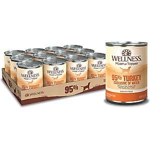 Wellness Ninety-Five Percent Turkey Grain-Free Canned Dog Food, 13.2-oz, case of 12