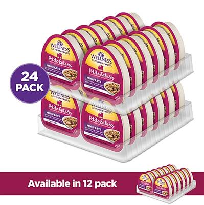 Show full view: Wellness Complete Health Petite Entrees Adult Small Breed Grain-Free Turkey, Green Beans & Sweet Potato Mini-Filets Wet Dog Food, 3-oz cup, case of 24 slide 3 of 10