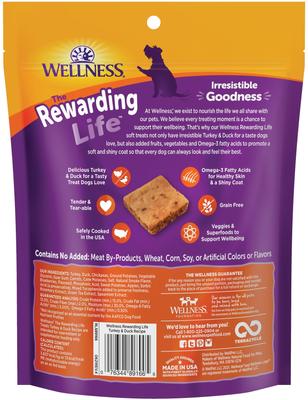 Show full view: Wellness Rewarding Life Chicken & Lamb + Turkey & Duck Soft & Chewy Dog Treats slide 7 of 10