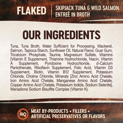 Show full view: Wellness Seafood Pate Favorites Canned Cat Food, 3-oz, case of 24 + Wellness CORE Signature Selects Flaked Skipjack Tuna & Wild Salmon Entree in Broth Grain-Free Canned Cat Food, 5.3-oz, case of 12 slide 3 of 9