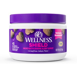 Wellness Shield Immunity & Allergy Support Salmon Flavor Chew Supplements for Dogs, 45 count