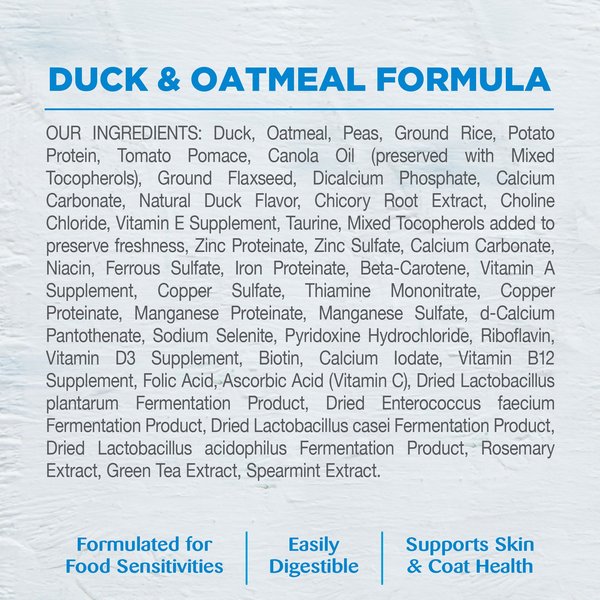 PureVita Duck & Oatmeal Formula Dry Dog Food
