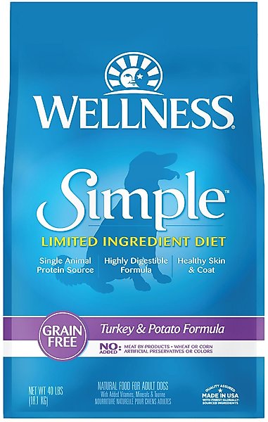 Wellness Simple Grain Free Natural Limited Ingredient Diet Diet Turkey and Potato Recipe Dry Dog Food