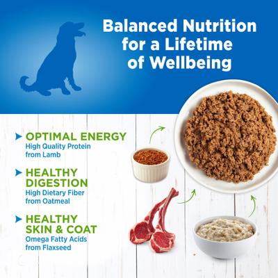 Show full view: Wellness Simple Limited Ingredient Diet Lamb & Oatmeal Formula Canned Dog Food, 12.5-oz, case of 12 slide 4 of 13