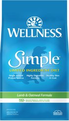 Wellness Simple Limited Ingredient Diet Lamb & Oatmeal Formula Dry Dog Food, 26-lb bag + Wellness Simple Limited Ingredient Diet Lamb & Oatmeal Formula Canned Dog Food, 12.5-oz, case of 12 slide 2 of 9