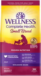 Wellness Small Breed Complete Health Adult Turkey & Oatmeal Recipe Dry Dog Food, 12-lb bag + Wellness CORE Bowl Boosters Bare Turkey Freeze-Dried Dog Food Mixer or Topper, 4-oz bag slide 2 of 9