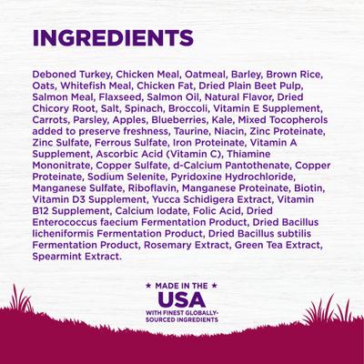 Show full view: Wellness Small Breed Complete Health Puppy Turkey, Oatmeal & Salmon Meal Recipe Dry Dog Food, 4-lb bag slide 7 of 11