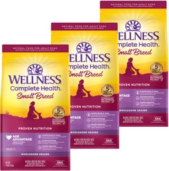 Wellness Small Breed Complete Health Senior Deboned Turkey & Peas Recipe Dry Dog Food, 12-lb bundle