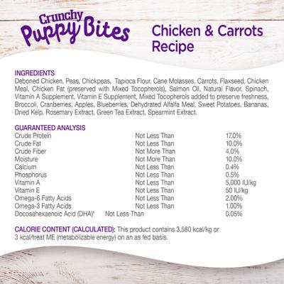 Show full view: Wellness Soft Puppy Bites Lamb & Salmon Treats + Chicken & Carrots Recipe Dog Treats slide 7 of 10