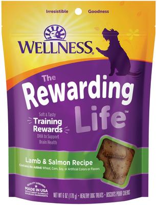 Show full view: Wellness The Rewarding Life Lamb & Salmon + Beef & Turkey Dog Treats slide 2 of 9