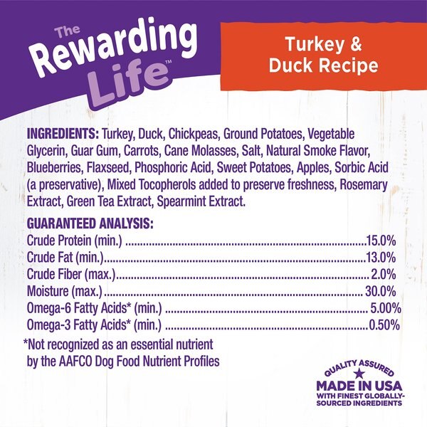 Wellness The Rewarding Life Turkey & Duck Soft & Chewy Dog Treats