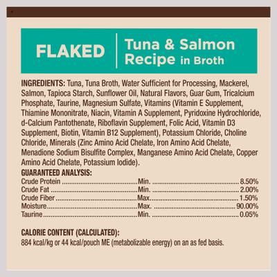 Show full view: Wellness CORE Tiny Tasters Tuna & Salmon Grain-Free Flaked Wet Cat Food, 1.75-oz pouch, case of 12 slide 9 of 12