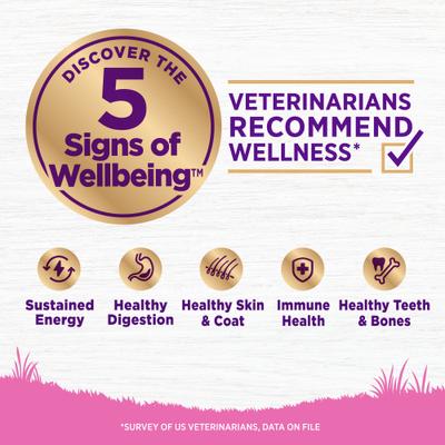 Show full view: Wellness Toy Breed Complete Health Adult Deboned Chicken, Brown Rice & Peas Recipe Dry Dog Food, 4-lb bag slide 3 of 11