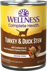 Wellness Turkey & Duck Stew with Sweet Potatoes & Cranberries Canned Dog Food, 12.5-oz, case of 12 slide 2 of 8