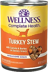 Wellness Turkey Stew with Barley & Carrots Canned Dog Food, 12.5-oz, case of 12 slide 2 of 8