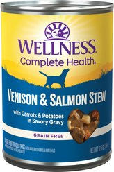 Wellness Venison & Salmon Stew with Potatoes & Carrots Canned Dog Food, 12.5-oz, case of 12 slide 2 of 8