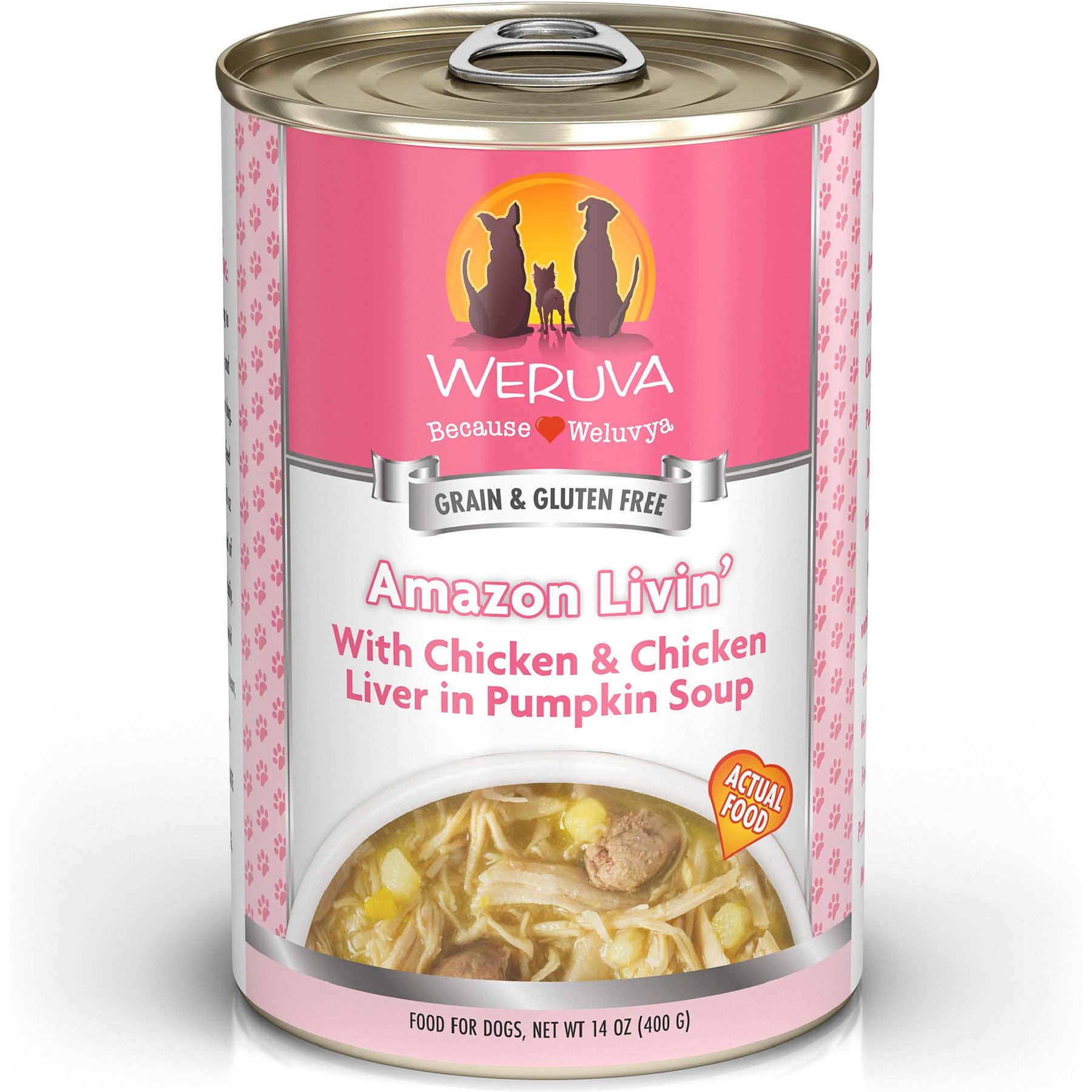 Weruva Liver with Chicken in Pumpkin Soup Dog Food, 14-oz can, 12 ct