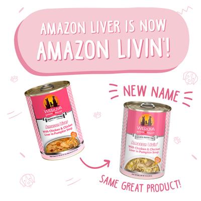 Show full view: Weruva Amazon Livin' with Chicken & Chicken Liver in Pumpkin Soup Grain-Free Canned Dog Food, 14-oz, case of 12 slide 10 of 13