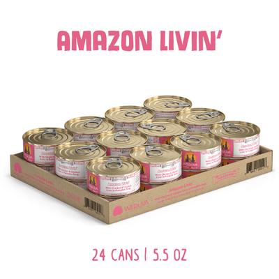 Show full view: Weruva Amazon Livin' with Chicken & Chicken Liver in Pumpkin Soup Grain-Free Canned Dog Food, 5.5-oz, case of 24 slide 3 of 12