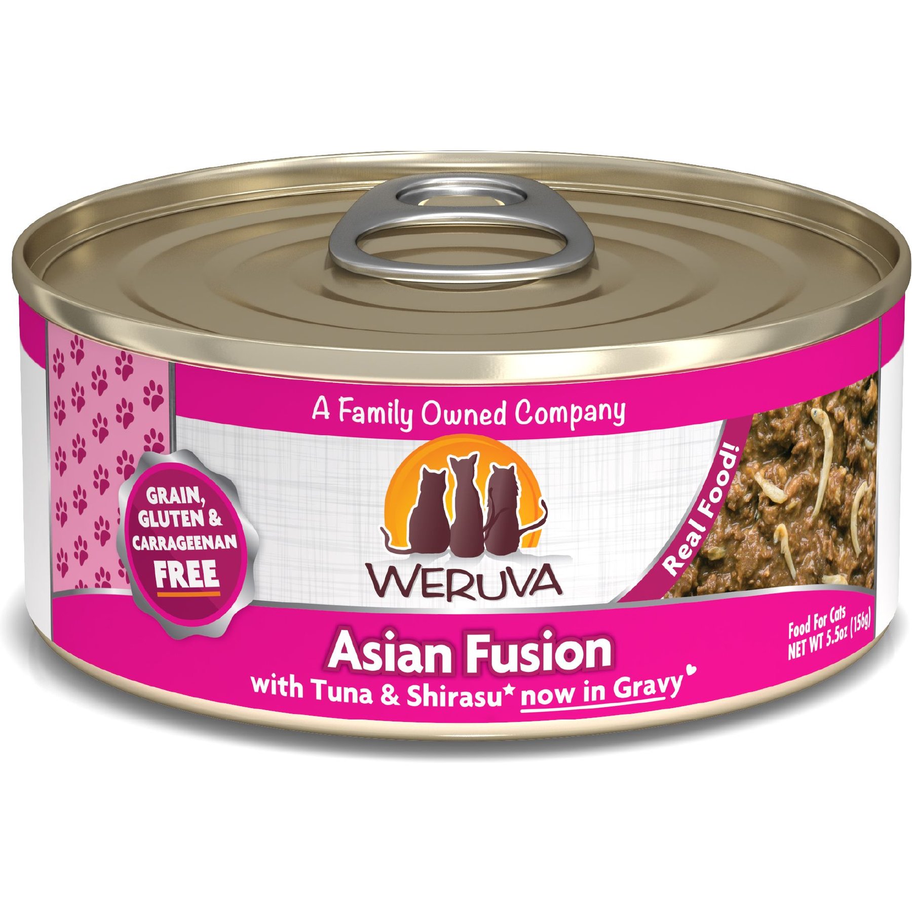 Weruva Asian Fusion with Tuna & Shirasu Canned Cat Food, 5.5-oz, 24 ct