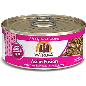 Weruva Asian Fusion with Tuna & Shirasu Grain-Free Canned Cat Food, 5.5-oz, case of 24
