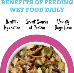 Weruva Awesome Shiny, Beef & Brown Rice Recipe with Flaxseed Adult Gluten-Free Shredded Canned Wet Dog Food, 14-oz can, case of 10 slide 2 of 9