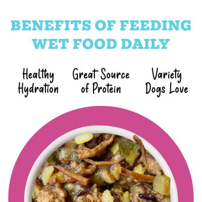 Show full view: Weruva Awesome Shiny, Beef & Brown Rice Recipe with Flaxseed Adult Gluten-Free Shredded Canned Wet Dog Food, 6-oz can, case of 8 slide 6 of 12