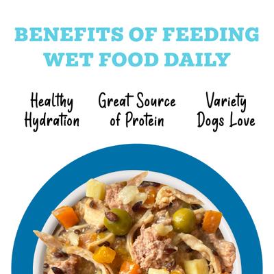 Show full view: Weruva Awesome Shiny, Chicken Breast & Brown Rice Recipe with Veggies & Flaxseed Adult Gluten-Free Shredded Canned Wet Dog Food, 6-oz can, case of 8 slide 6 of 12