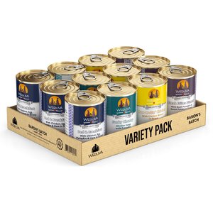 Weruva Baron's Batch Variety Pack Grain-Free Canned Dog Food, 14-oz, case of 12