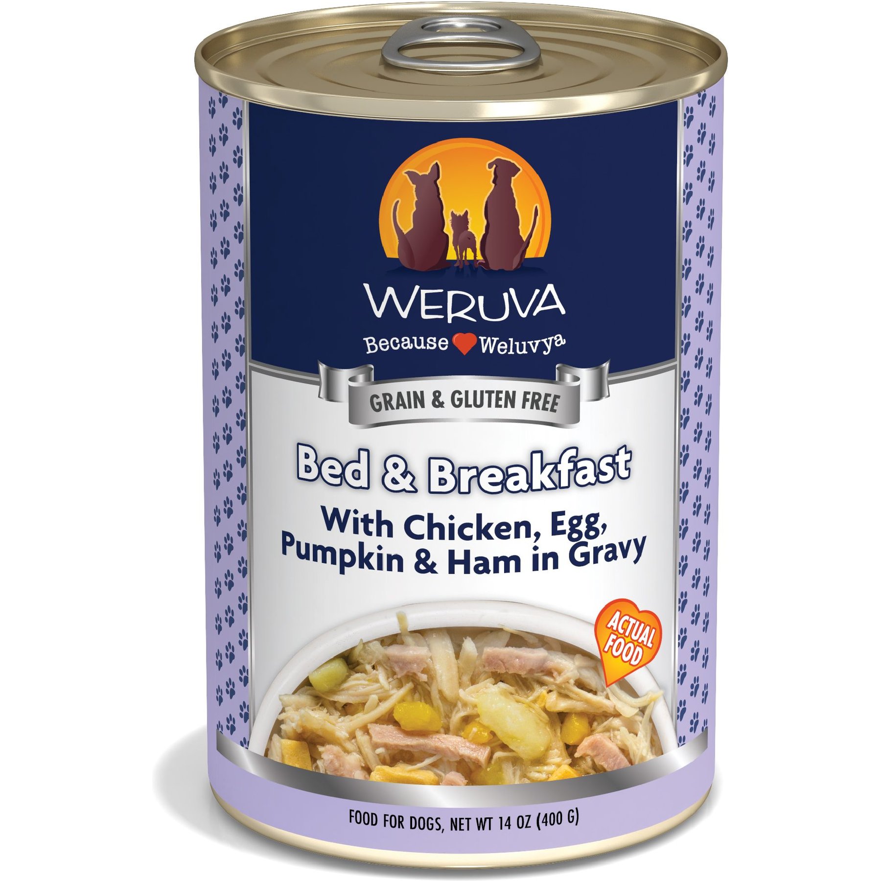 Weruva Chicken, Egg, Pumpkin & Ham Dog Food, 14-oz can, case of 12