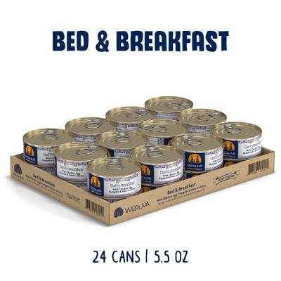 Show full view: Weruva Bed & Breakfast with Chicken, Egg, Pumpkin & Ham in Gravy Grain-Free Canned Dog Food, 5.5-oz, case of 24 slide 3 of 12
