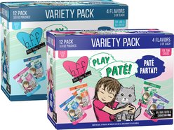 Weruva Best Feline Friend Paté Lovers, Aw Yeah! Paté Jamboree! Variety Pack + BFF Play Pate Lovers Pate Partay Variety Pack Wet Cat Food