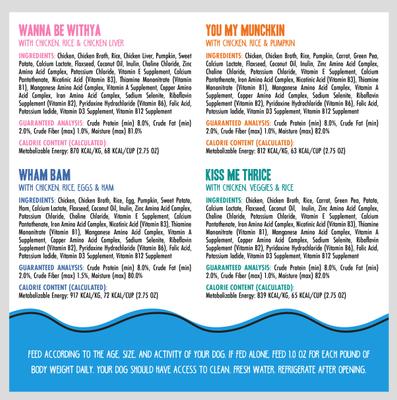 Show full view: Weruva Best Fido Friend Fun Size Meals Chicken Cup Hookup Variety Pack Wet Dog Food, 2.75-oz cup, case of 8 slide 9 of 13