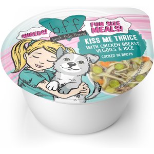 Weruva Best Fido Friend Fun Size Meals Kiss Me Thrice Wet Dog Food, 2.75-oz cup, case of 12