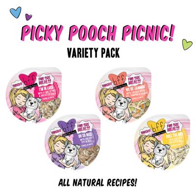 Show full view: Weruva Best Fido Friend Fun Size Meals Picky Pooch Picnic Variety Pack Wet Dog Food, 2.75-oz cup, case of 8 slide 4 of 13