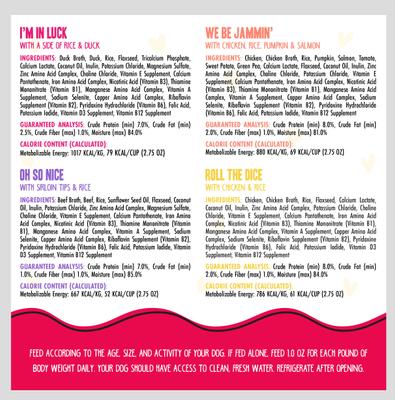 Show full view: Weruva Best Fido Friend Fun Size Meals Picky Pooch Picnic Variety Pack Wet Dog Food, 2.75-oz cup, case of 8 slide 9 of 13