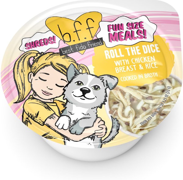 Weruva Best Fido Friend Fun Size Meals Roll The Dice Wet Dog Food, 2.75-oz cup, case of 12