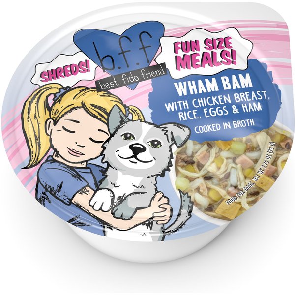 Weruva Best Fido Friend Fun Size Meals Wanna Be Withya Wet Dog Food, 2.75-oz cup, case of 12