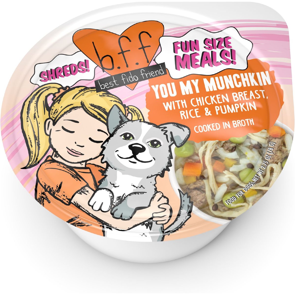 Weruva Best Fido Friend Fun Size Meals You My Munchkin Wet Dog Food, 2.75-oz cup, case of 12