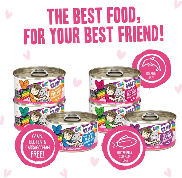 BFF OMG Best Feline Friend Oh My Gravy! Tickle Me Pinks! Variety Pack Grain-Free Wet Cat Food