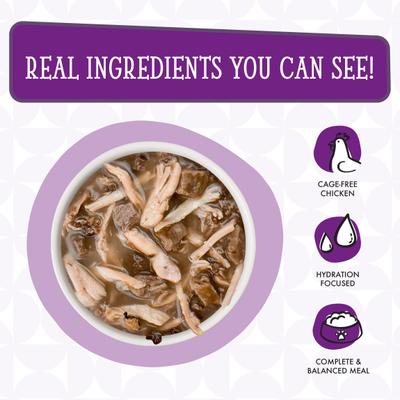 Show full view: Weruva Cats in the Kitchen Chick Magnet Chicken & Mackerel Recipe Grain-Free Cat Food Pouches, 3-oz pouch, case of 12 slide 6 of 13