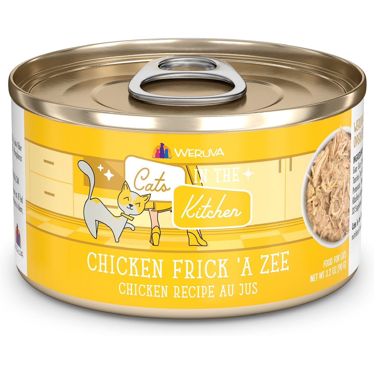 Weruva Chicken Frick 'A Zee Chicken Au Jus Cat Food, 3.2oz, case of 24