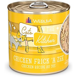 Weruva Cats in the Kitchen Chicken Frick 'A Zee Chicken Recipe Au Jus Grain-Free Wet Cat Food, 10-oz, case of 12
