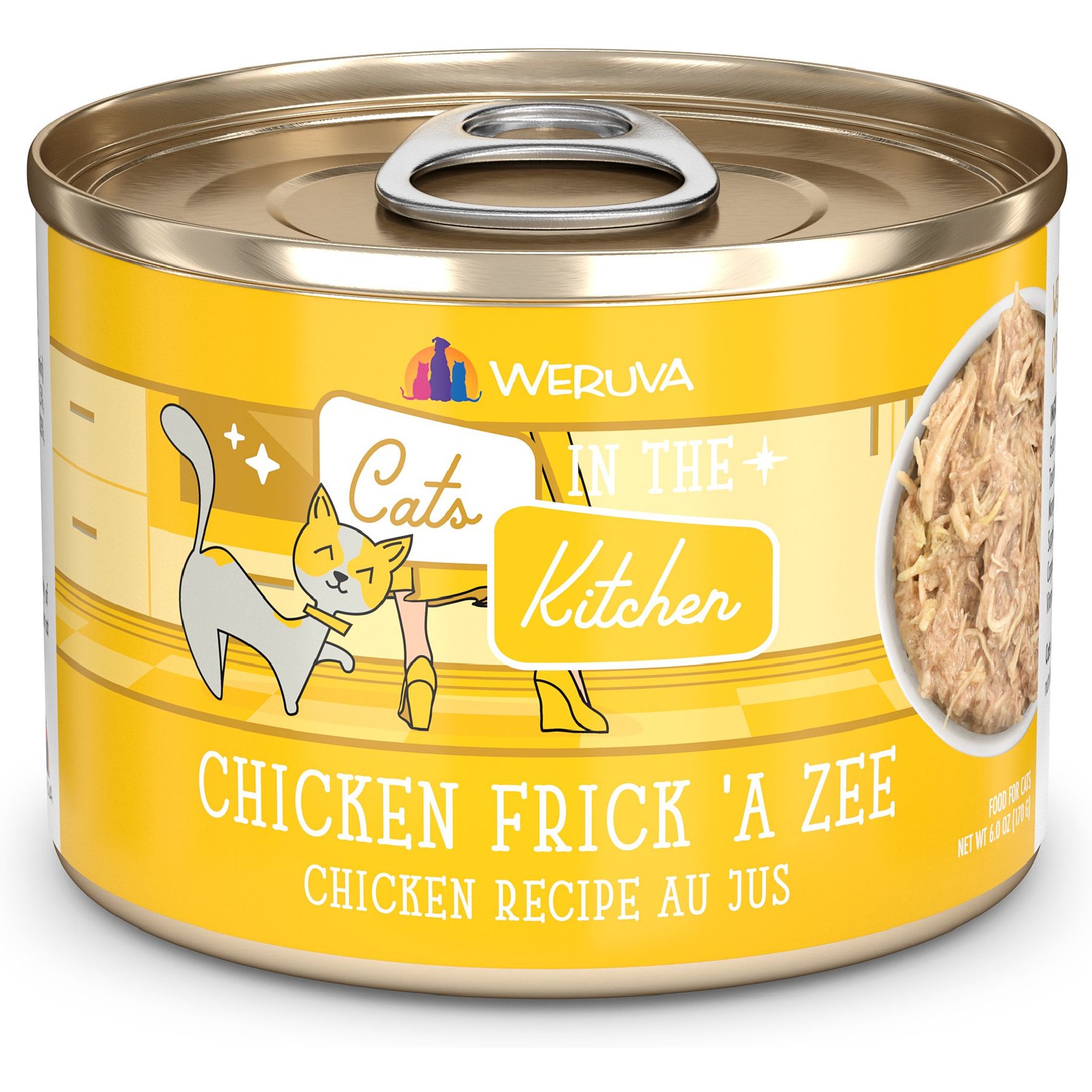 Weruva Chicken Frick 'A Zee Chicken Au Jus Cat Food, 6-oz, case of 24